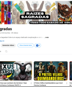 Canal - Raízes Sagradas ( Canal monetizado com 31 Mil de incritos ).