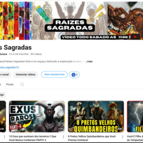 Canal - Raízes Sagradas ( Canal monetizado com 31 Mil de incritos ).