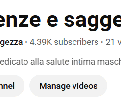 Canal Dark monetizado 4300 Inscritos no nicho de saúde no idioma Italiano.