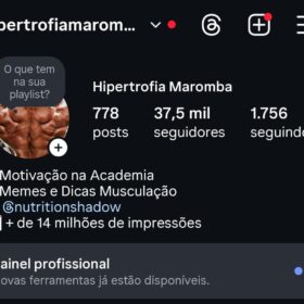 Conta Instagram Nicho Musculação / Academia 37 Mil Seguidores Monetização Liberada