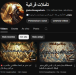 Canal Religioso Monetizado em Árabe 2,74 mil inscritos