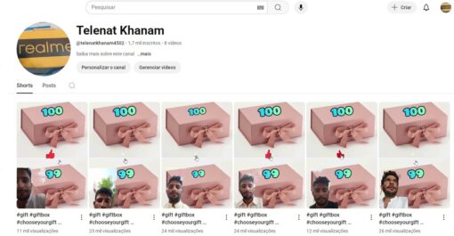 Canal com mais de 1.700 Inscritos – Público Gringo e Conta Antiga