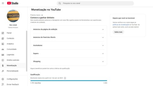 Canal com mais de 1.700 Inscritos – Público Gringo e Conta Antiga - Imagem 3