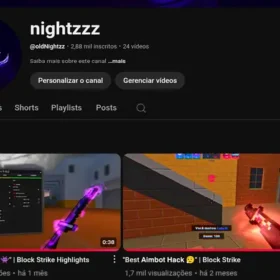 CANAL YOUTUBE 2.880 DE SUBS - Jogos, Highlights, Edição. Desmonetizado.