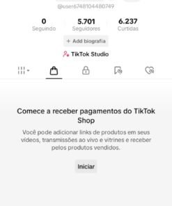 CONTA DO TIKTOK COM SHOP ATIVO (BOM ENGAJAMENTO) 5701 Seguidores