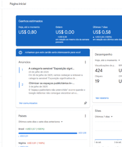 Conta Adsense + Blog Premium + Dominio Premium DA-PA Alto