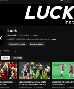 CANAL DE FUTEBOL MONETIZADO 29,2 mil inscritos