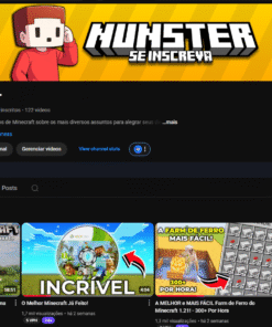 Canal de Minecraft Ativo Com mais de 4 Milhões de Views e com 11,1k de inscritos