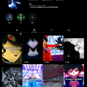 Conta Instagram 2k + Youtube + Tiktok para criação de conteúdos Nerdisticos Jogos/Animes/Edits