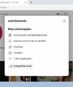 2 canais antigos com datas de 2007 e 2009