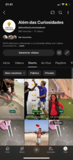 Canal do YouTube 965 inscritos