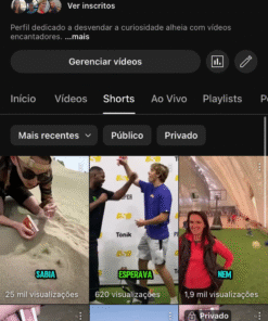Canal do YouTube 965 inscritos