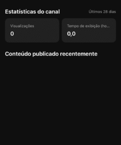 Canal não monetizado 1.300 inscritos