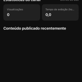 Canal não monetizado 1.300 inscritos