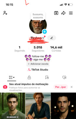 CONTA TIKTOK SHOP EUA / USA 5k de seguidores