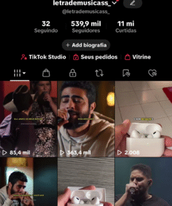 Conta do Tiktok +539k seguidores reais