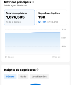 CONTA DE INFLUENCE COM MAIS DE 1M NO TIKTOK