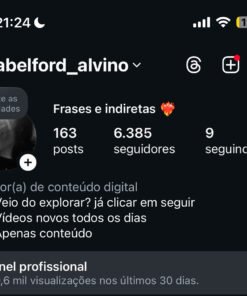 Continha top de 6k de seguidores