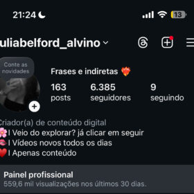 Continha top de 6k de seguidores