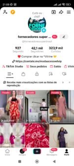 Conta do tiktok levantada so orgânico. 42,3 mil Seguidores
