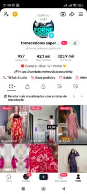 Conta do tiktok levantada so orgânico. 42,3 mil Seguidores