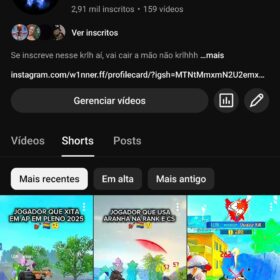 CANAL DO YT com 2.900 inscritos - GAMES