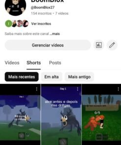 Canal com 154 inscritos no YouTube.