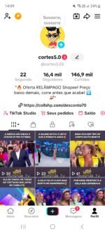 Vendo conta tiktok monetizada com 16,400 seguidores com bom engajamento