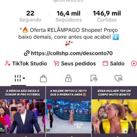 Vendo conta tiktok monetizada com 16,400 seguidores com bom engajamento