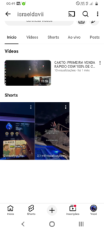 Conta no YouTube 162 assinantes