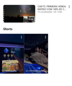 Conta no YouTube 162 assinantes