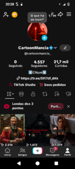 TIktok canal dark 4,5k viral com muitas visualizações