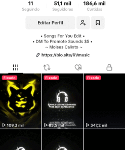 Tiktok Canal Dark De Músicas 🎶 51 mil seguidores reais e ativos