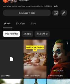 Conta de YouTube Dark com 1330 Inscritos