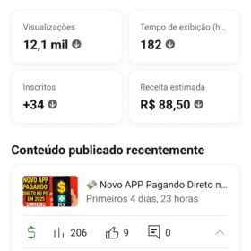 Canal do YouTube monetizado 24,7 mil inscritos
