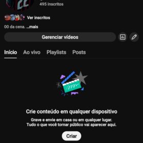 Conta YouTube 490 Inscritos ( Sem vídeo e sem monetização )
