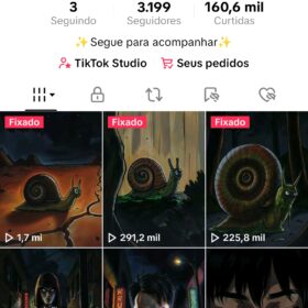 Conta tiktok 3k nicho terror, com vídeos virais com mais de 1 milhão de visualização