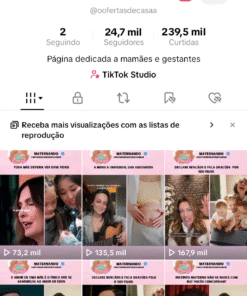 Tiktok ótimo engajamento nicho maternidade 24 mil Seguidores