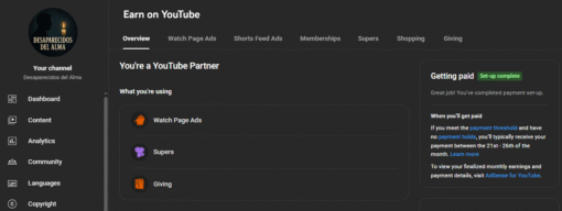 Canal Espanhol 7k de Inscritos Monetizado - Era de Religão - Imagem 3