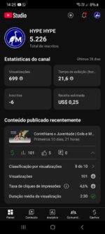 CANAL DE FUTEBOL MONETIZADO COM 5 MIL INSCRITOS ENGAJADO E RECEBENDO DINHEIRO NO PRECINHO.