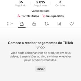 CONTA DO TIKTOK COM SHOP ATIVO (PRONTO PRA VENDER) 2015 Seguidores