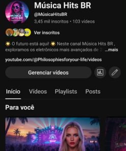 Canal Música Hits BR 3,45 mil inscritos