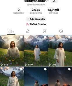 conta tiktok 2.024k seguidores, nao monetizada sem doc
