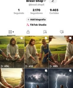 conta tiktok 2.170k seguidores, não monetizada, sem documento conta nova e subindo