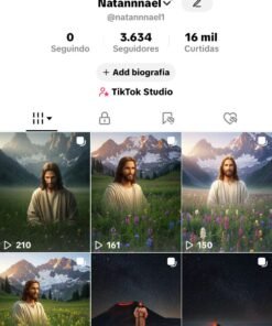 conta tiktok 3.634k seguidore, conta nova e subindo nao monetizada