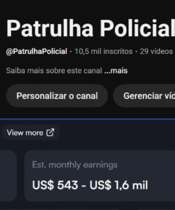 🚨 Canal no YouTube – 10,5K inscritos | Nicho Policial 🚨