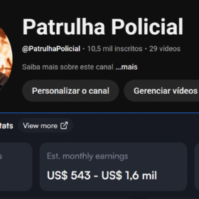 🚨 Canal no YouTube – 10,5K inscritos | Nicho Policial 🚨