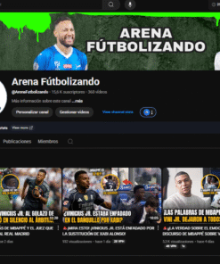 canal de futebol em espanhol 15,6 mil inscritos