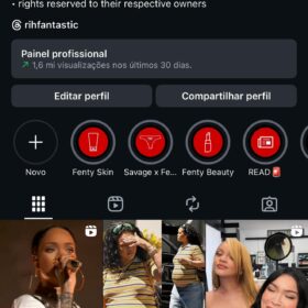 Pagina Instagram +410k (Fan Club Rihanna, Engajado)