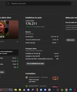CANAL YOUTUBE DE FUTEBOL 176K MONETIZADO
